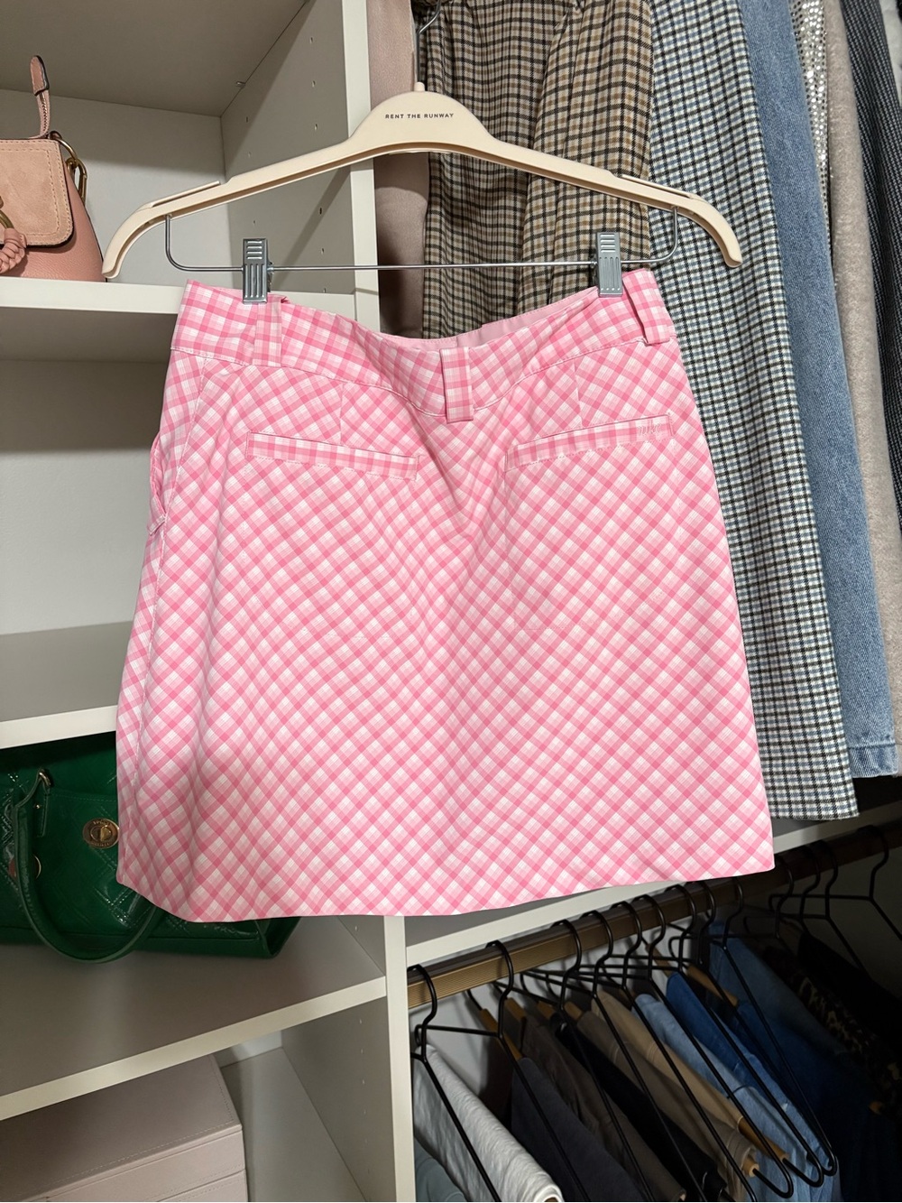 Pink Nike Golf Gingham A-Line Mini Skirt - Picture 5 of 7